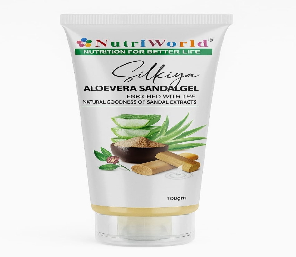 NutriWorld Aloe Vera Sandal Gel – Hydration & Glow in Every Drop