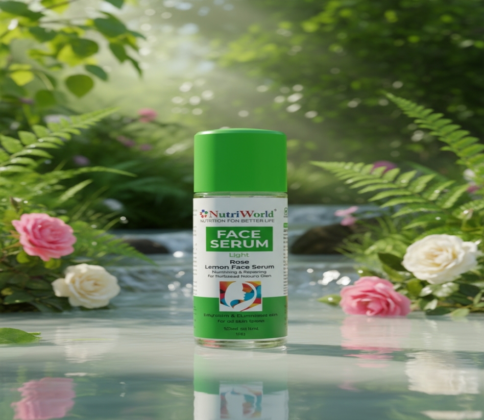 Experience the pure touch of nature with Nutri World Face Serum Light